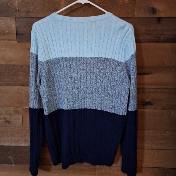 Women's Blue Colorblock Sweater - Picture 2 of 2